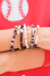 Game Day Football Beaded Bracelet Set