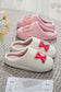 Pink XOXO Letter Graphic Plush Slippers