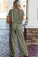 Raw Hem Loose Tee and Wide Leg Pants Set