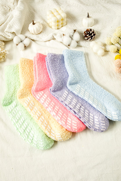 Multicolor Non-Slip Cozy Fuzzy Socks Set