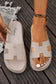 Cutout Open Toe Platform Slide Sandals