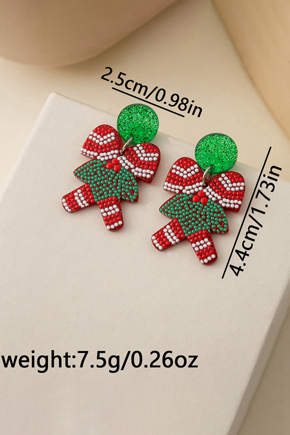 White Christmas Santa Claus Acrylic Earrings