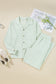 Clearly Aqua Textured Patch Chest Pocket Shirt and Pants Set