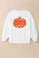 White Halloween Hello Pumpkin Patched Pullover Sweatshirt