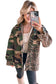 Leopard Camouflage Patchwork Oversized Shacket