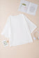 Moonlight Jade Colorblock Star Patched Half Sleeve Oversized Tee