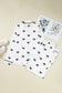 White Bows Print Two Piece Pajamas