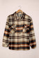 Red Plaid Button Front Pocket Shirt Shacket