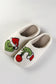 White Cartoon Christmas Elf Winter Cozy Slippers