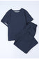 Textured Lounge Set – Relaxed Fit Tee & Drawstring Pants