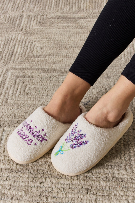 Melody Sequin Pattern Cozy Slippers