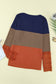 Color Block Ribbed Lace Crochet Sleeves Henley Shirt for Women