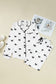White Bows Print Two Piece Pajamas