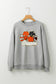 Gray Tis The Fall Season Pumpkin Football Graphic Sweatshirt