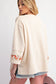 Grapefruit Orange Flower Exposed Seam Patchwork Loose Top