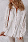 Lace Patchwork Cotton Gauze Shirt with Button Detail