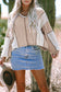 Crochet Detail Exposed Seam High Low Loose Top