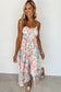 White Floral Spaghetti Straps Wide Leg Jumpsuit