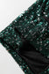 Evergreen Glitter Sequin Open Front Long Sleeve Top