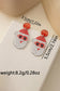 White Christmas Santa Claus Acrylic Earrings