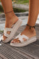 Cutout Open Toe Platform Slide Sandals