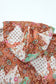Vintage Floral Printed Sherpa Lined Hooded Jacket