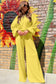 Vibrant Drop Shoulder Pullover & Wide Leg Pants Set