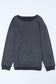 Green Ribbed Round Neck Drop Sleeve Pullover Sweatshirt