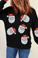 Red Sequins Santa Claus Graphic Christmas Sweatshirt