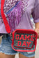 Fiery Red Chenille GAME DAY Pattern Clear Bag