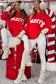 Red Merry Snowflake Pattern Christmas Turtleneck Sweater