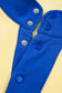 Yellow Color Block Patchwork Half Button Pullover and Shorts Two Piece Outfit