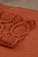 Color Block Ribbed Lace Crochet Sleeves Henley Shirt for Women