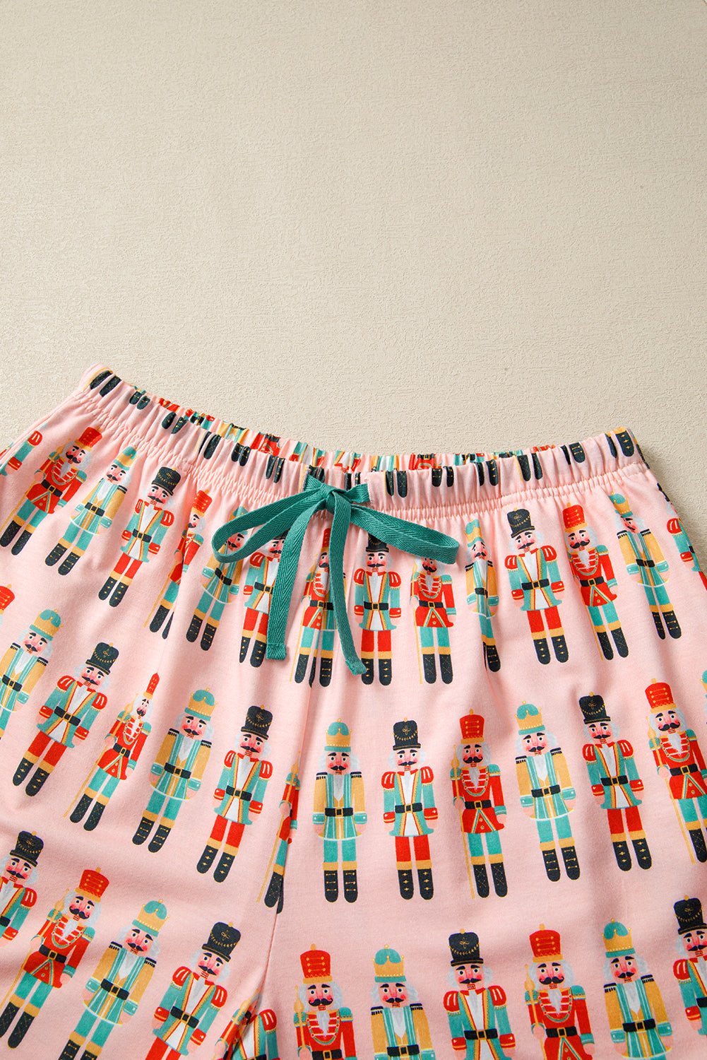 Pink Christmas Nutcracker Long Sleeve Shirt Shorts Pajama Set