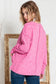 Rose Drop Sleeve Exposed Seam Pullover Sweatshirt