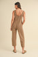 MABLE Sleeveless Knit Crop Jumpsuit with Pockets