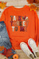 Orange Talk Turkey To Me Printed Graphic Thanksgiving Holiday Sweatshirt