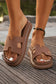 Cutout Open Toe Platform Slide Sandals