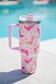 Sachet Pink Star Boot Print Tumbler with Straw 40oz