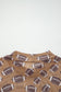 Brown Game Day Football Mesh Sheer Long Sleeve Top