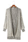 Rose Plaid Contrast Trim Casual Knit Long Cardigan