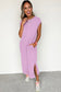 Wisteria Mineral Wash Pocketed Sleeveless T-Shirt Dress