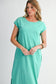 Mineral Wash Pocketed Cotton T-Shirt Dress