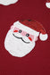 Red Sequin Santa Claus Graphic Patch Application Sweatshirt