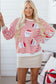 Stripe Sequin Santa Claus Pattern Christmas Pullover Sweatshirt