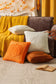 Orange Plush Textured Pumpkin Throw Pillowcase