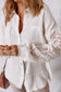 Lace Patchwork Cotton Gauze Shirt with Button Detail