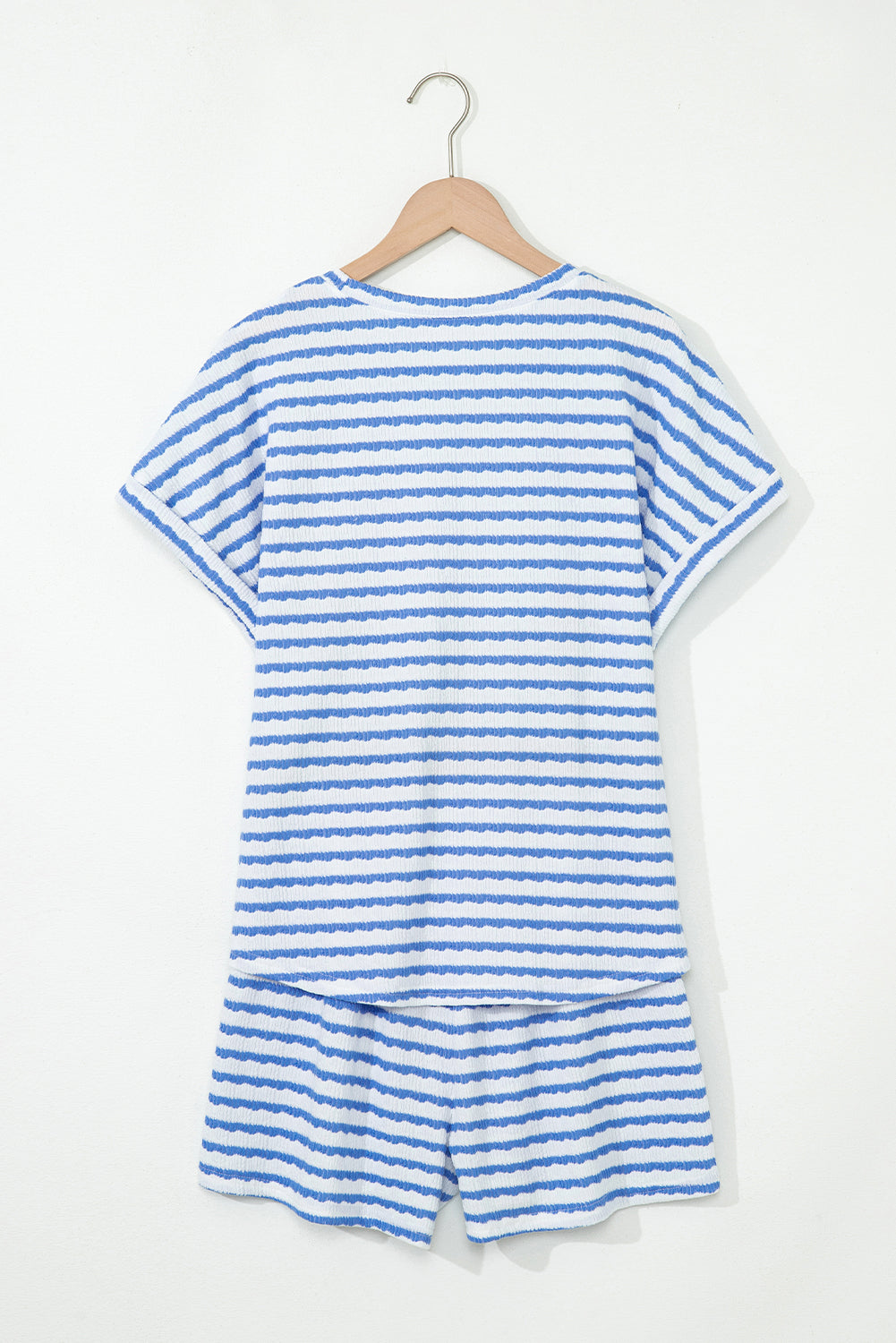 Coastal Stripe Lounge Set – Top & Pocket Shorts