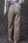 Leopard Print Wide-Leg Jeans with Drawstring Waist & Side Pockets