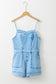 Tied Spaghetti Strap Denim Romper